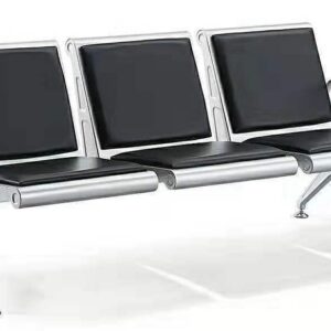 Banquette pour salle d’attente de couleur Noire 3 places