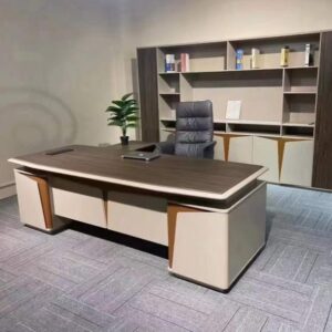 Bureau de direction haut standing importé avec retour et caisson