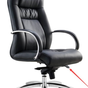 Fauteuil directeur Ergonomique en cuir avec haut dossier, têtière incorporé reposant sur 5 branches en acier glissant