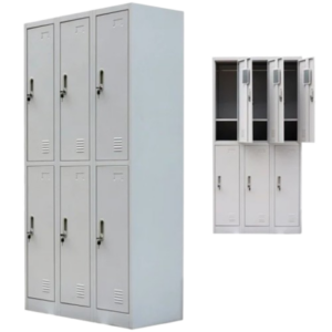 Armoire de rangement  métallique à six portes