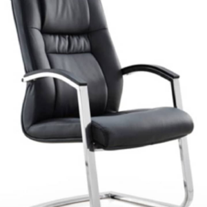 Fauteuil visiteur VIP en VERITABLE cuir grand dossier et super confortable