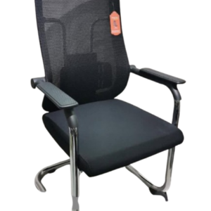 Fauteuil visiteur ou encore chaise visiteur en maille Pied chromé avec accoudoir fixe